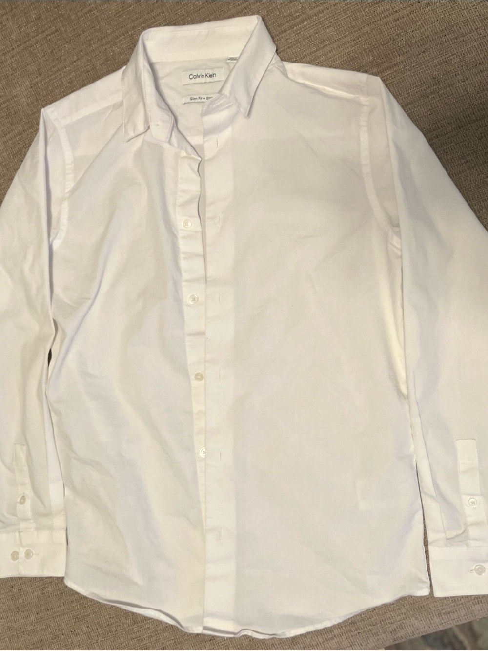 Calvin Klein kids White Button-Up Dress Shirt
